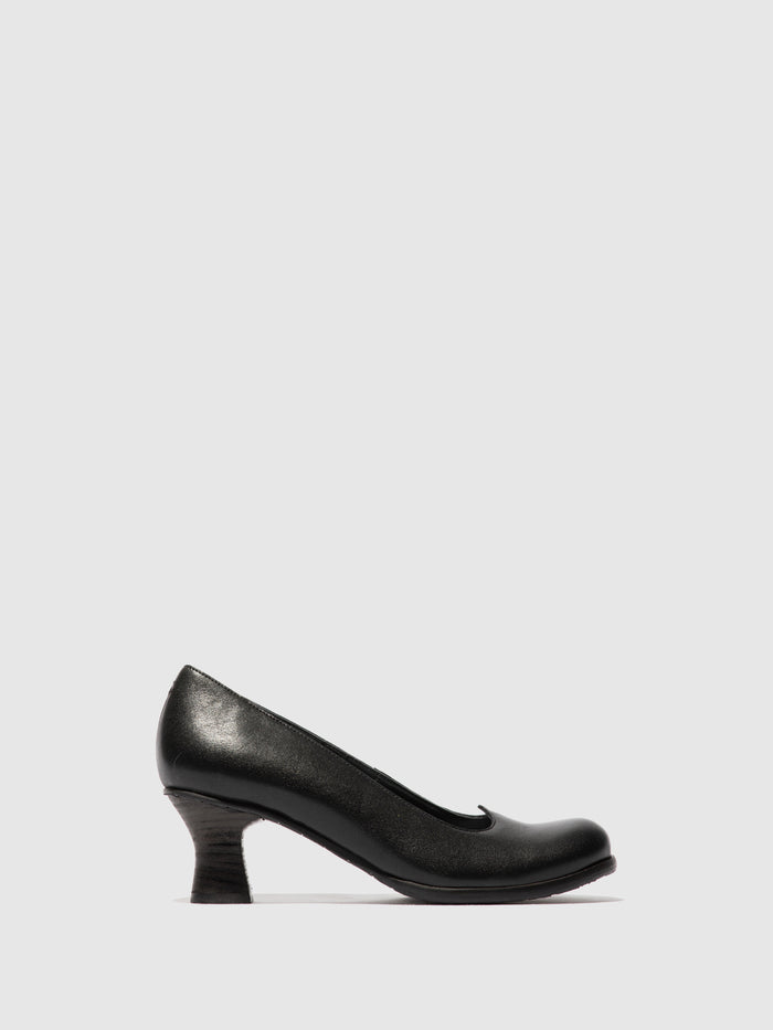 flowfold Heel Shoes BAZE086FLY LEATHER BLACK