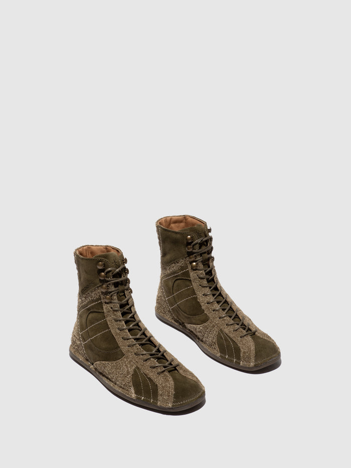 Flowfold Hi-Top Trainers FARV573FLY KHAKI