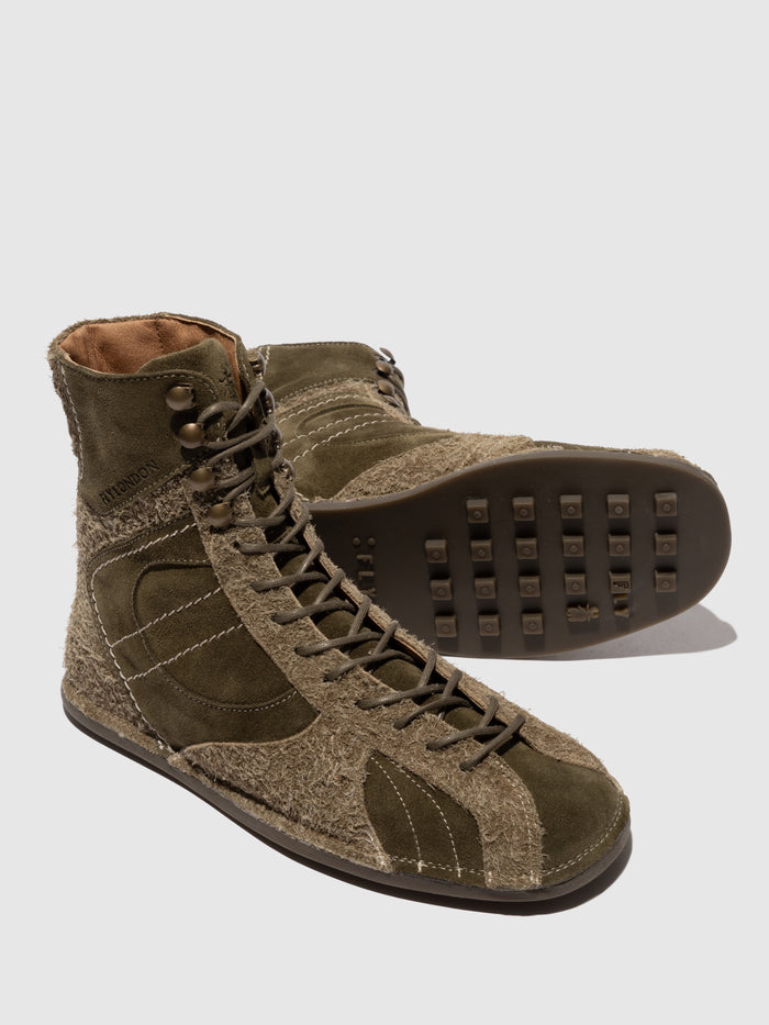 Flowfold Hi-Top Trainers FARV573FLY KHAKI