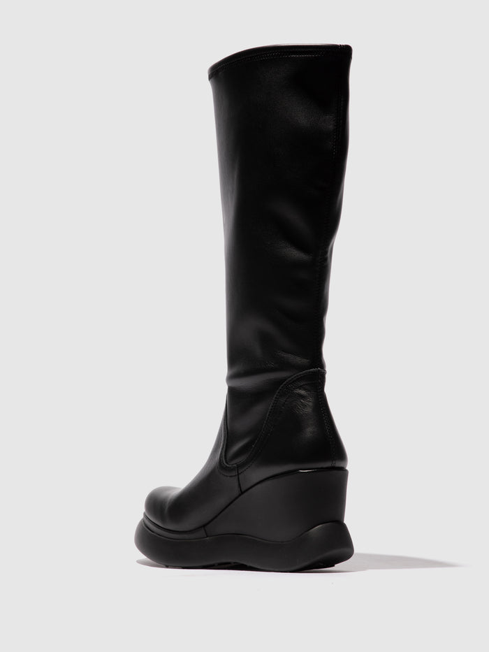 Flowfold Knee-High Boots GLIN129FLY BLACK/BLACK