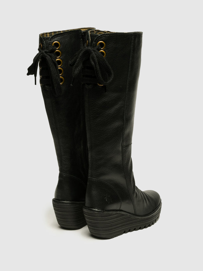 Flowfold Knee-High Boots YUST BLACK