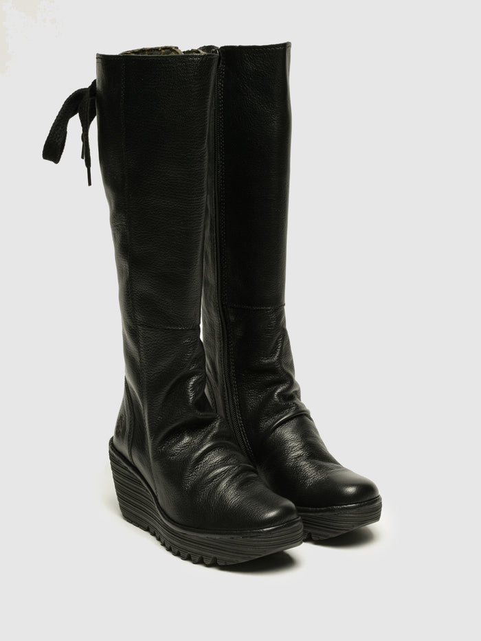 Flowfold Knee-High Boots YUST BLACK
