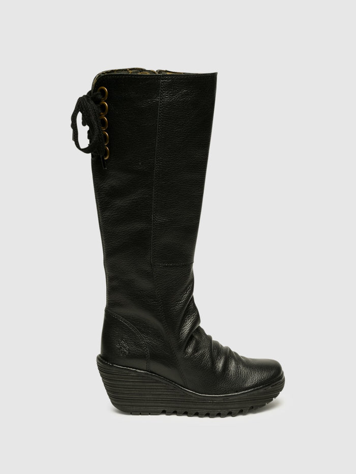 flowfold Knee-High Boots YUST BLACK