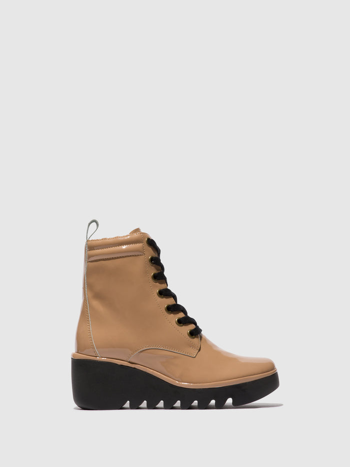 flowfold Lace-up Ankle Boots BIAZ329FLY CAPUCCINO