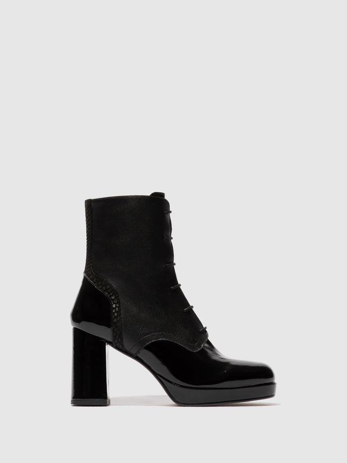 flowfold Lace-up Ankle Boots ESIE182FLY BLACK