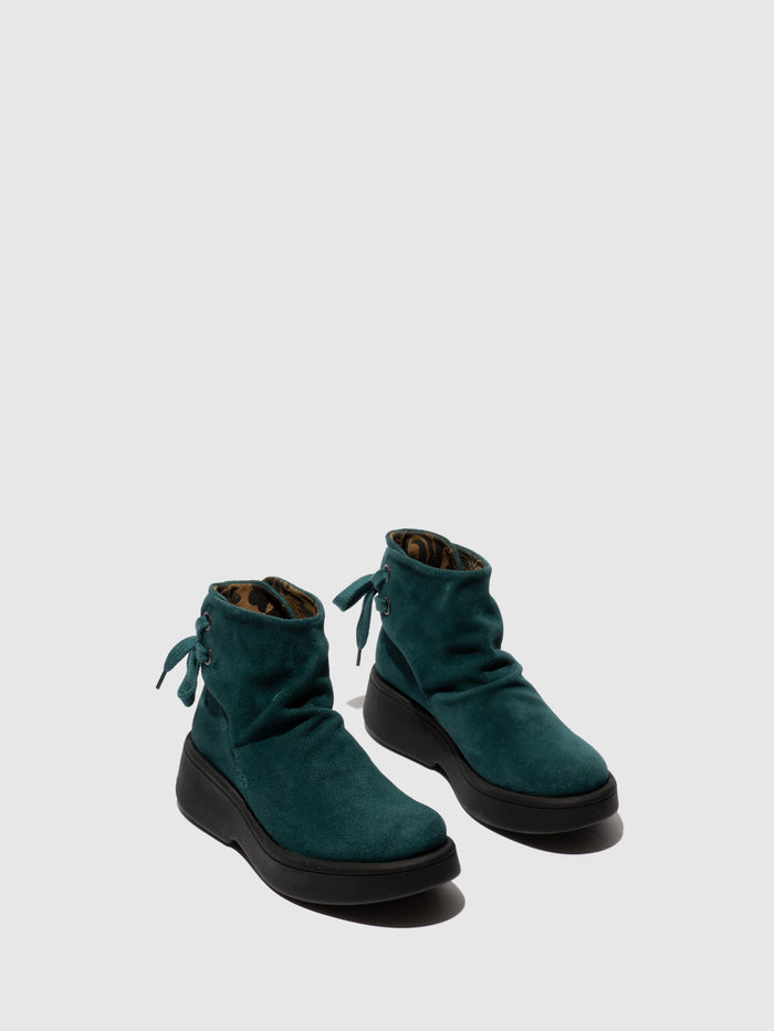 Flowfold Lace-up Ankle Boots MEBS189FLY PETROL