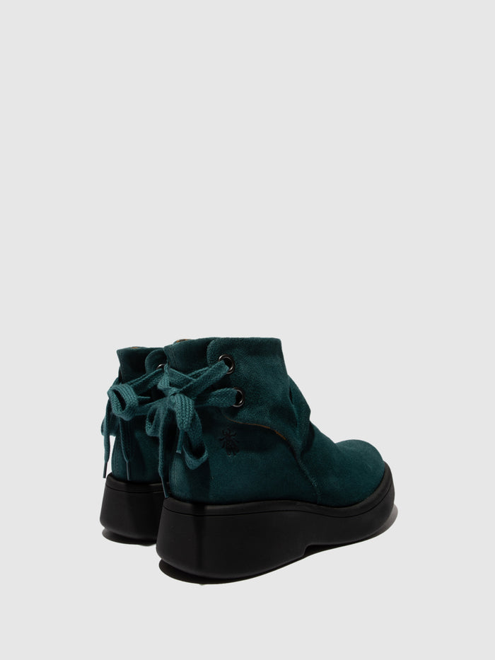 Flowfold Lace-up Ankle Boots MEBS189FLY PETROL
