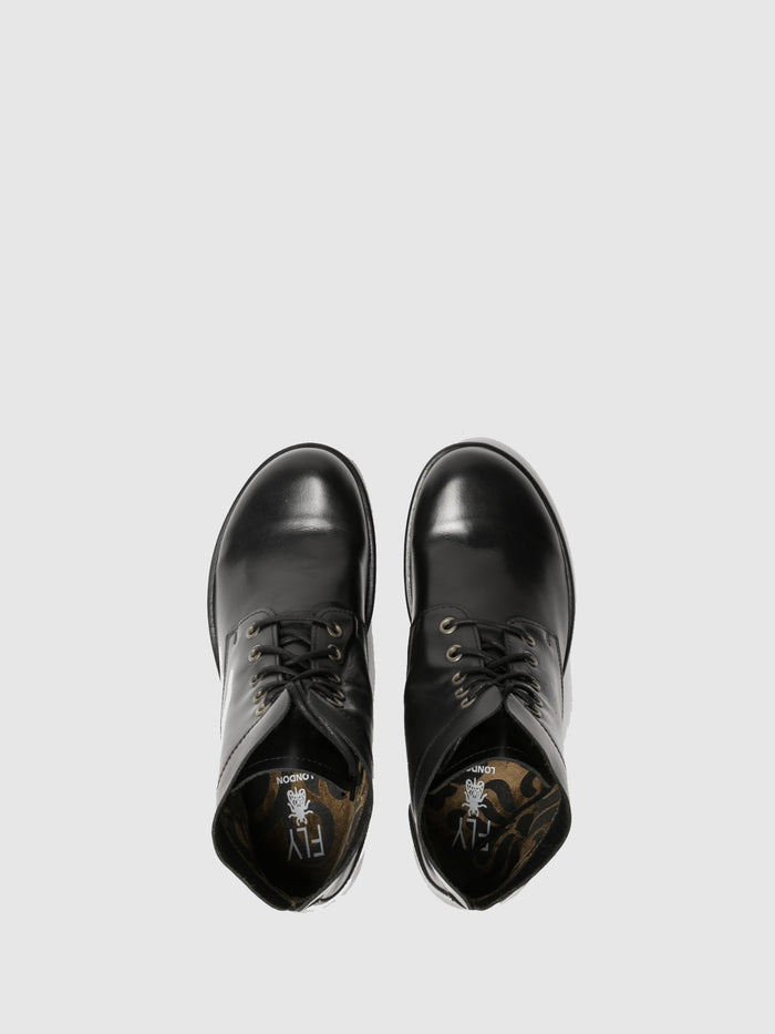 Flowfold Lace-up Ankle Boots MESU780FLY BLACK