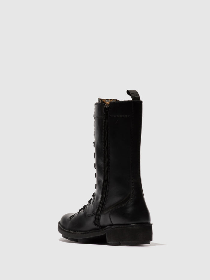 Flowfold Lace-up Ankle Boots NOLE176FLY BLACK