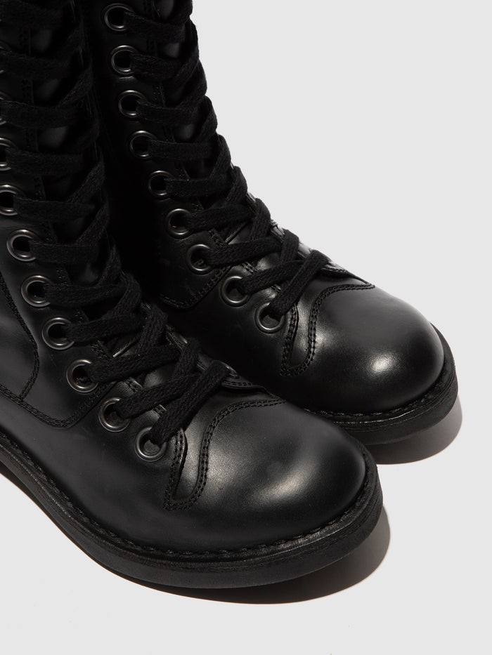 Flowfold Lace-up Ankle Boots NOLE176FLY BLACK