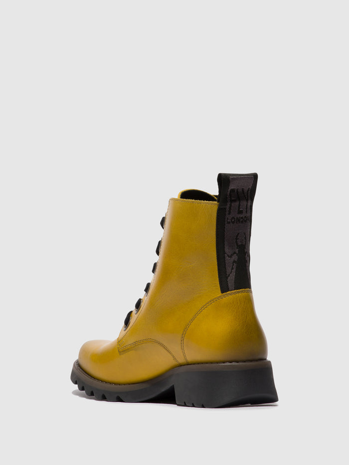 Flowfold Lace-up Ankle Boots RAGI539FLY MUSTARD