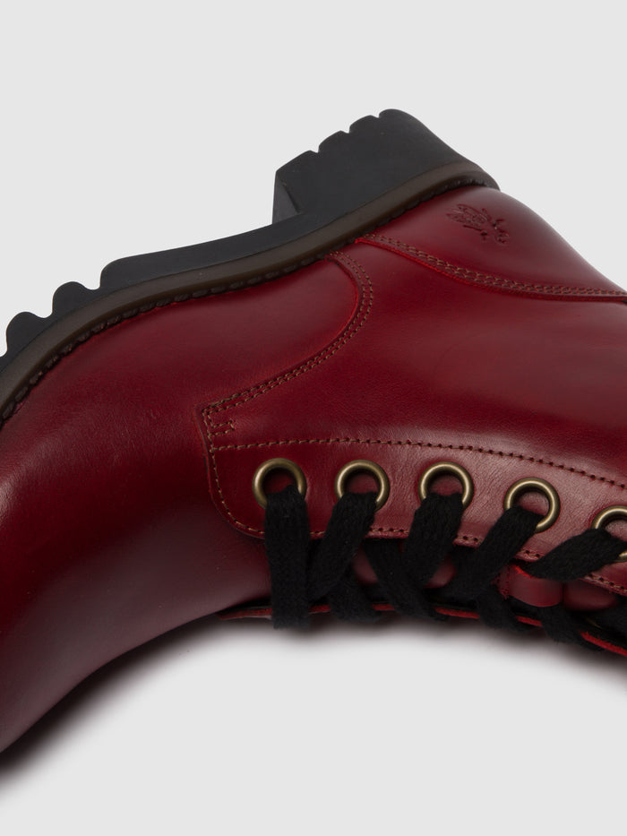 Flowfold Lace-up Ankle Boots RAGI539FLY RED