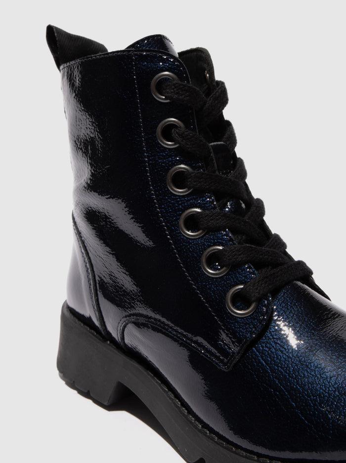 Flowfold Lace-up Ankle Boots RAGI539FLY ROCK NAVY
