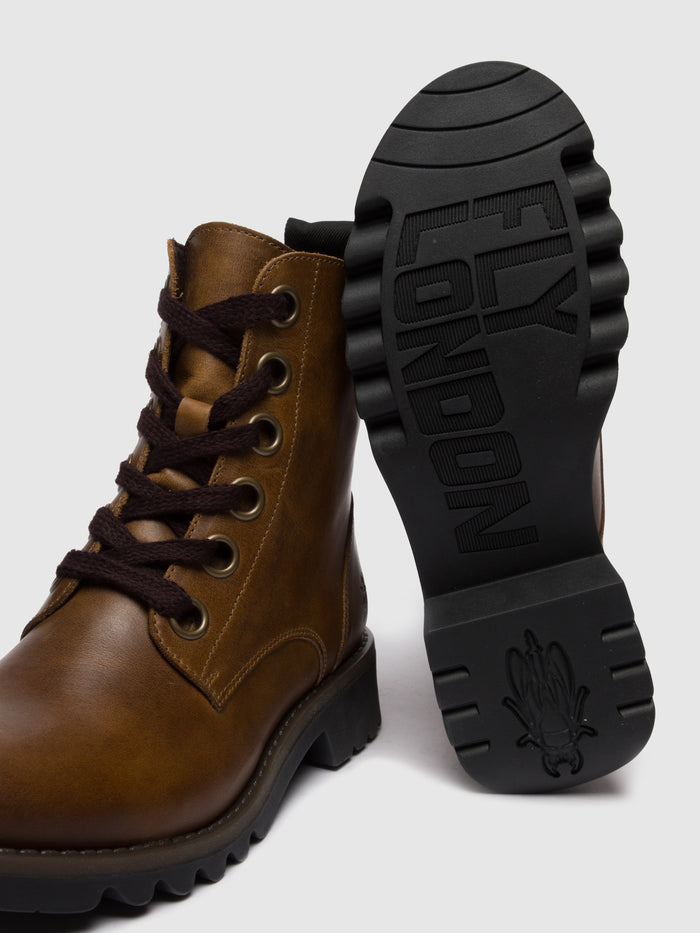 Flowfold Lace-up Ankle Boots RAGI539FLY RUG CAMEL