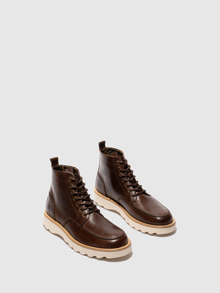 Flowfold Lace-up Ankle Boots ROIK300FLY DK. BROWN