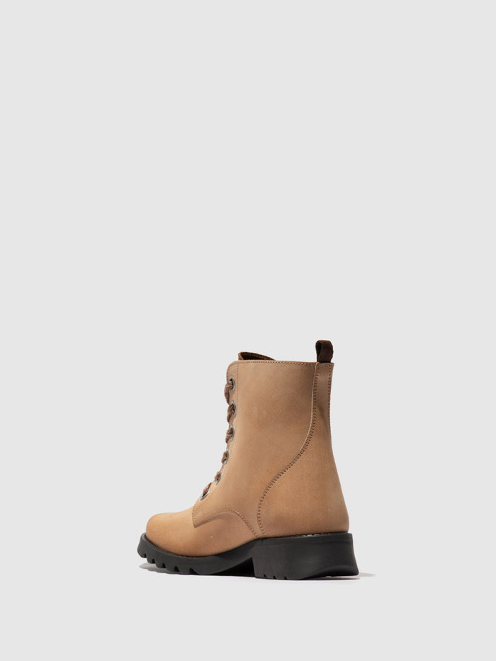 Flowfold Lace-up Ankle Boots ROOG186FLY TAUPE