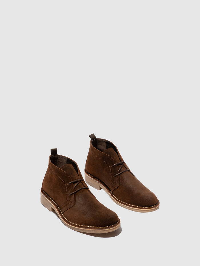 Flowfold Lace-up Ankle Boots RULH110FLY CAMEL