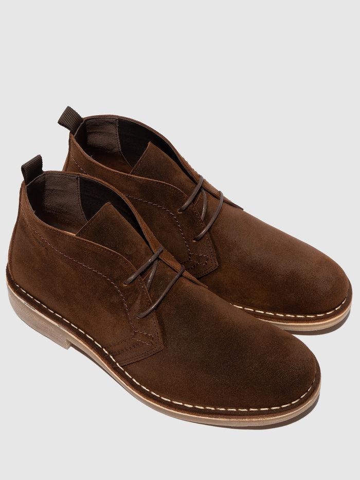 Flowfold Lace-up Ankle Boots RULH110FLY CAMEL