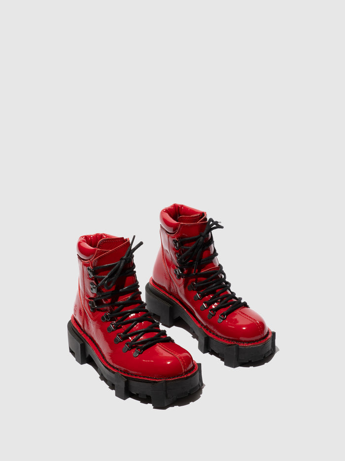 Flowfold Lace-up Ankle Boots SPARK719FLY RED