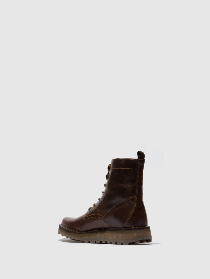 Flowfold Lace-up Ankle Boots TARK128FLY DK BROWN