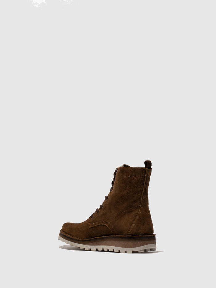 Flowfold Lace-up Ankle Boots TARK128FLY ELEPHANT