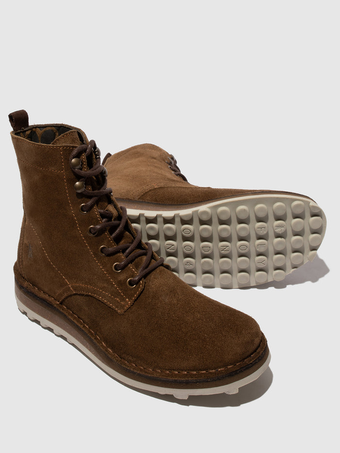 Flowfold Lace-up Ankle Boots TARK128FLY ELEPHANT