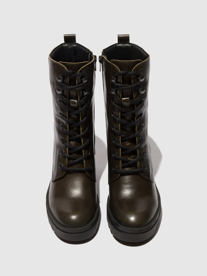 Flowfold Lace-up Ankle Boots TIEL642FLY SLUDGE