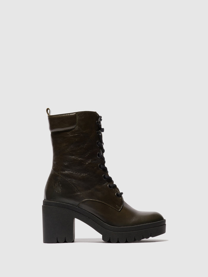 flowfold Lace-up Ankle Boots TIEL642FLY SLUDGE
