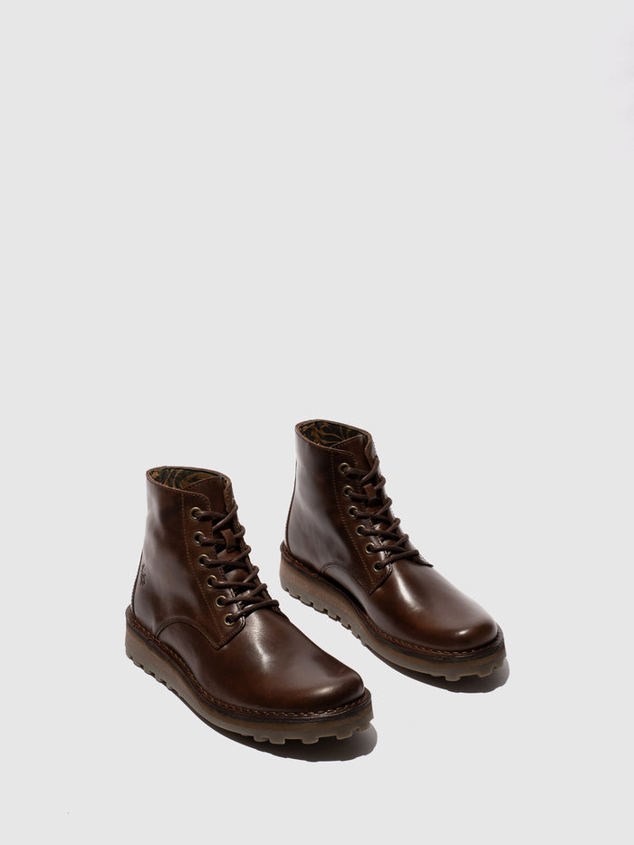 Flowfold Lace-up Ankle Boots TLIK166FLY DK. BROWN