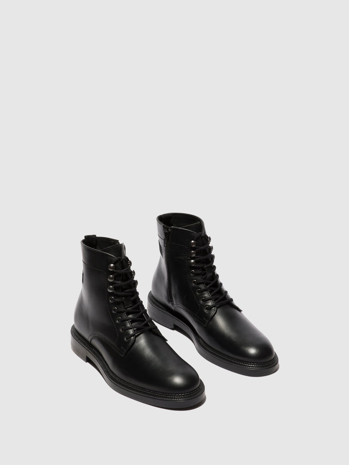 Flowfold Lace-up Ankle Boots VANO971FLY BLACK
