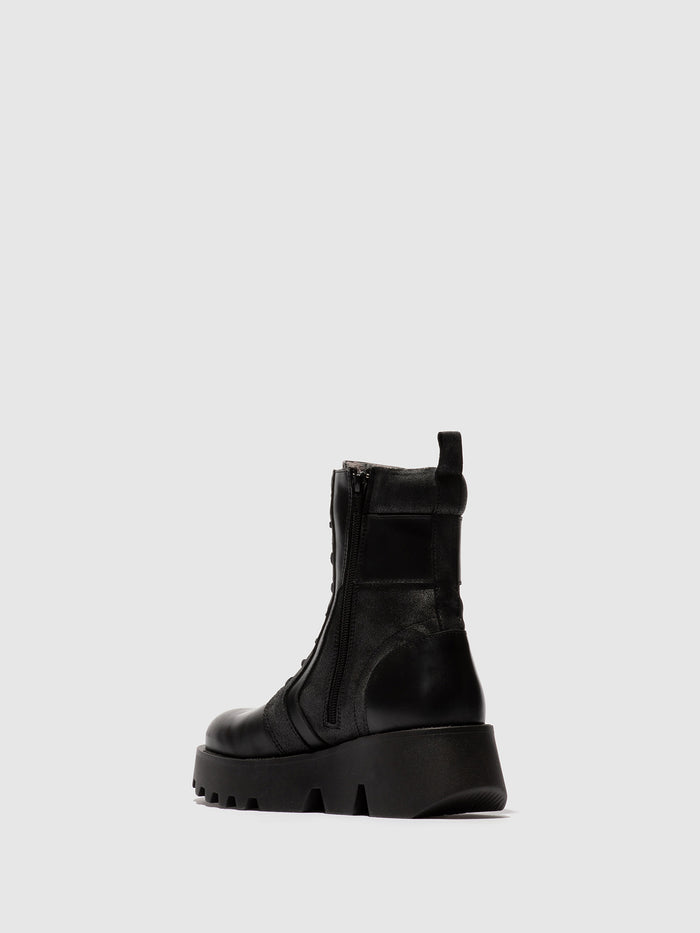Flowfold Lace-up Ankle Boots ZELY315FLY BLACK
