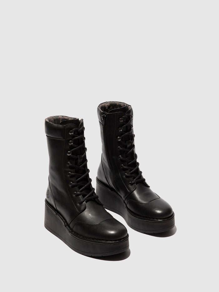 Flowfold Lace-up Boots HITT258FLY BLACK