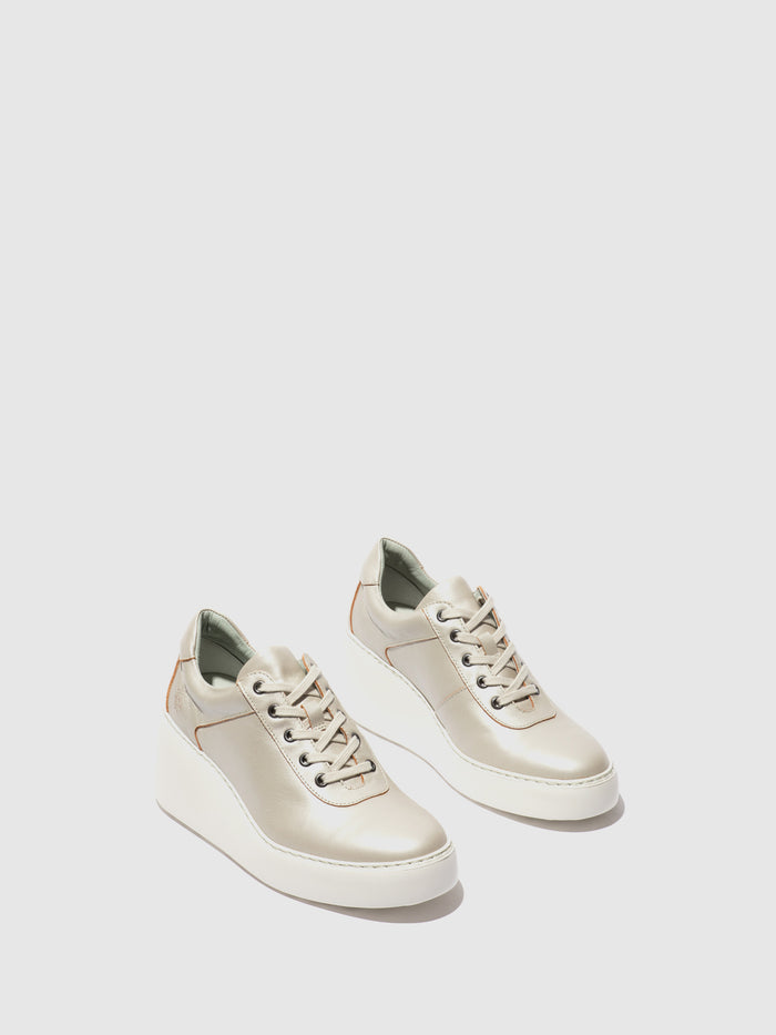Flowfold Lace-up Trainers DIPO638FLY SILVER