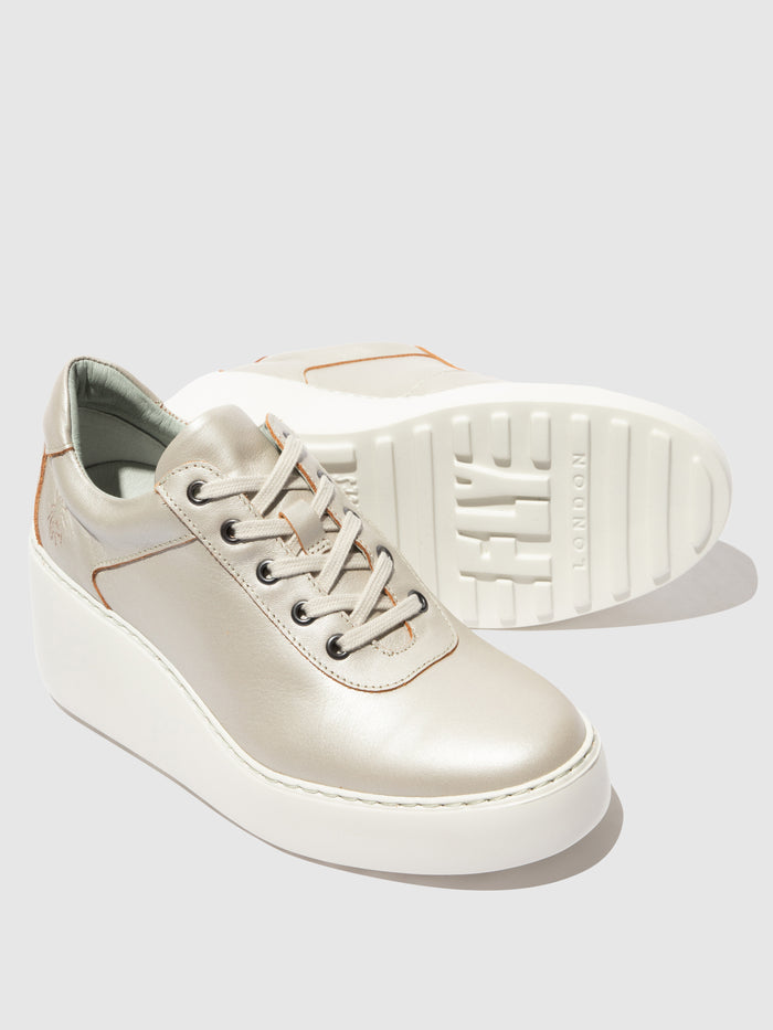 Flowfold Lace-up Trainers DIPO638FLY SILVER