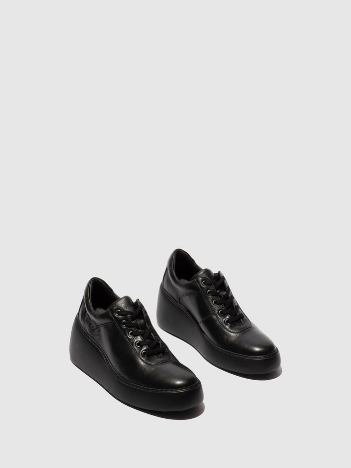 Flowfold Lace-up Trainers DIPO638FLY VELVET BLACK