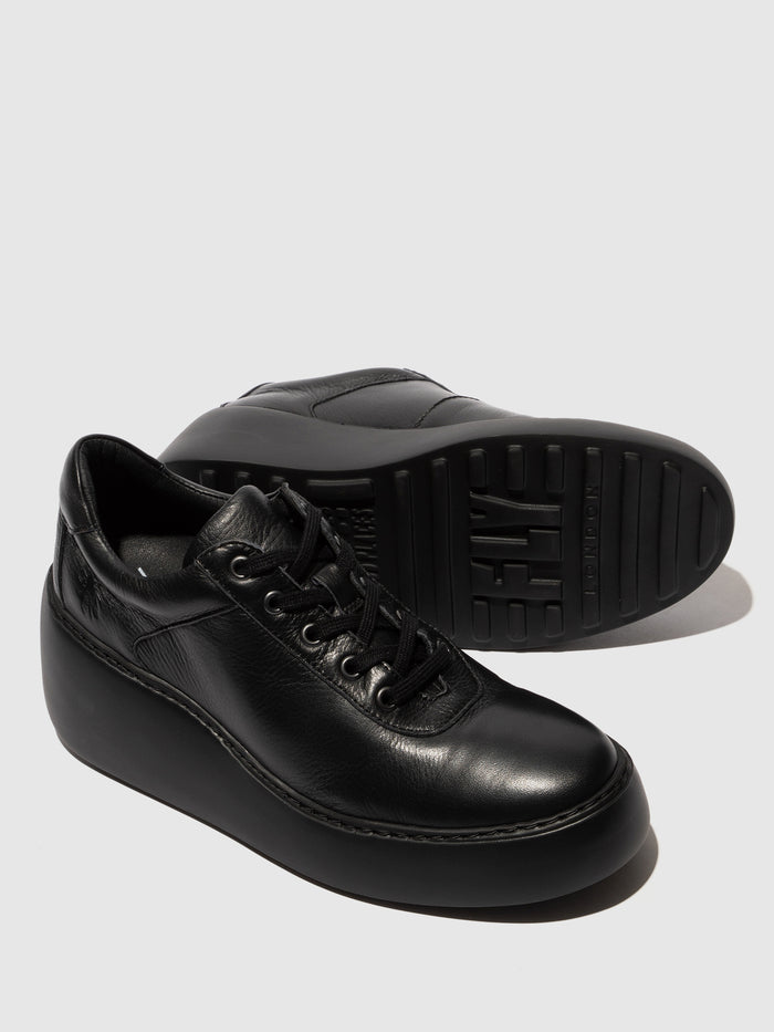 Flowfold Lace-up Trainers DIPO638FLY VELVET BLACK