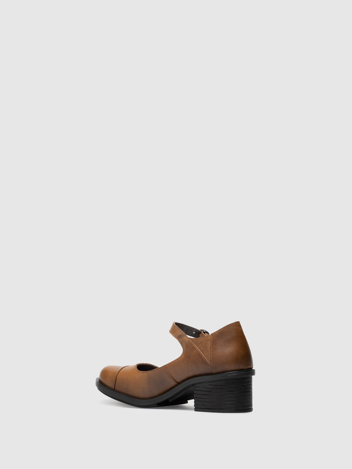 Flowfold Mary Jane Shoes CODY877FLY CAMEL