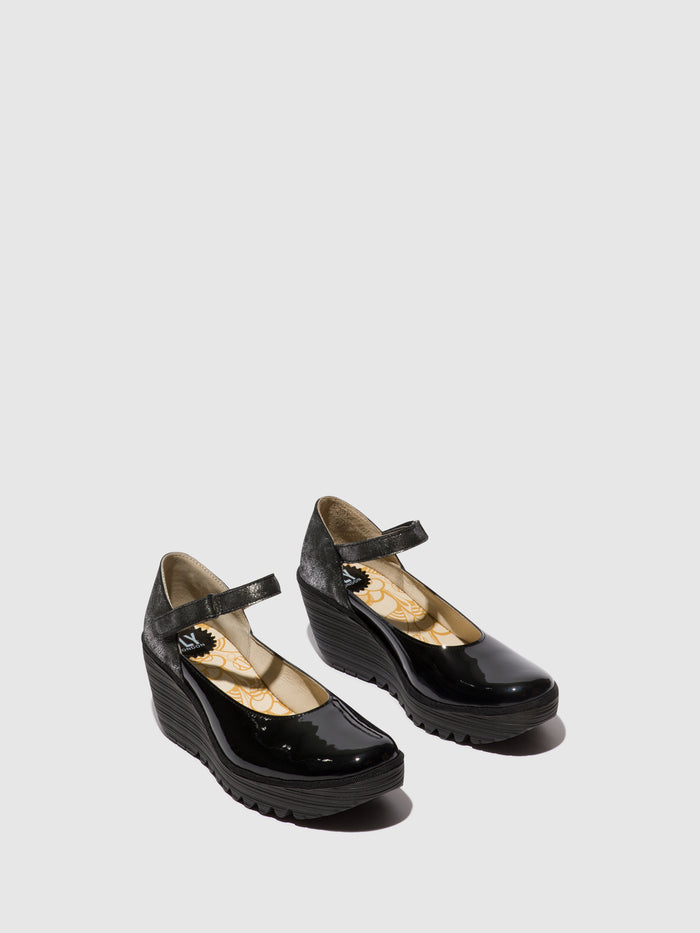 Flowfold Mary Jane Shoes YAWO345FLY BLACK/SILVER