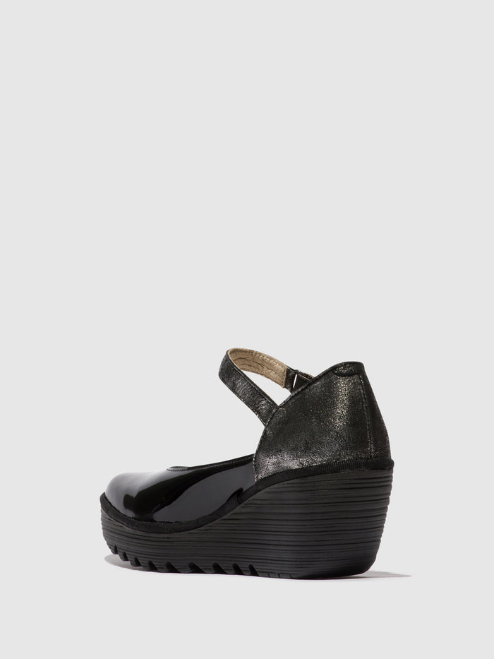 Flowfold Mary Jane Shoes YAWO345FLY BLACK/SILVER