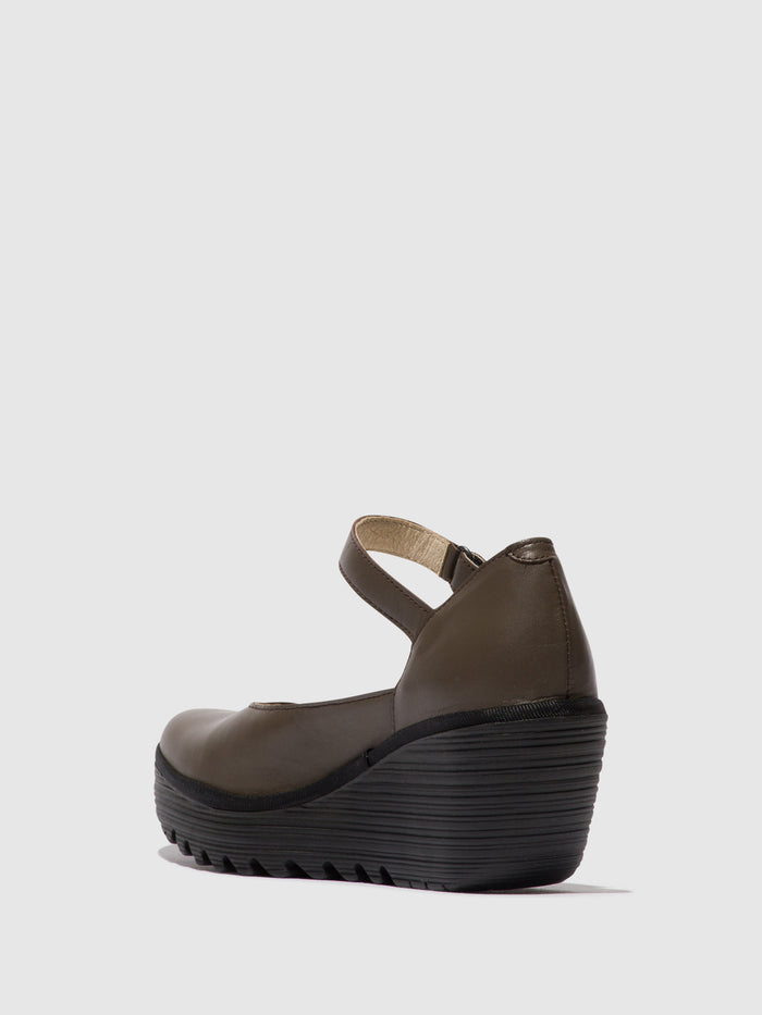 Flowfold Mary Jane Shoes YAWO345FLY DK. TAUPE