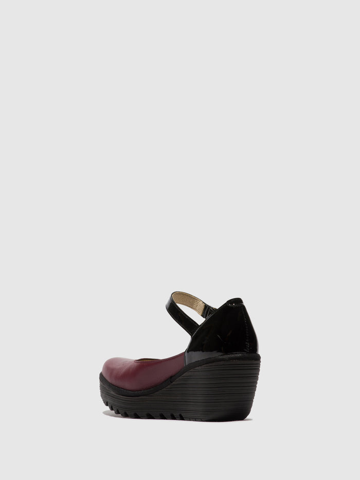 Flowfold Mary Jane Shoes YAWO345FLY WINE/BLACK