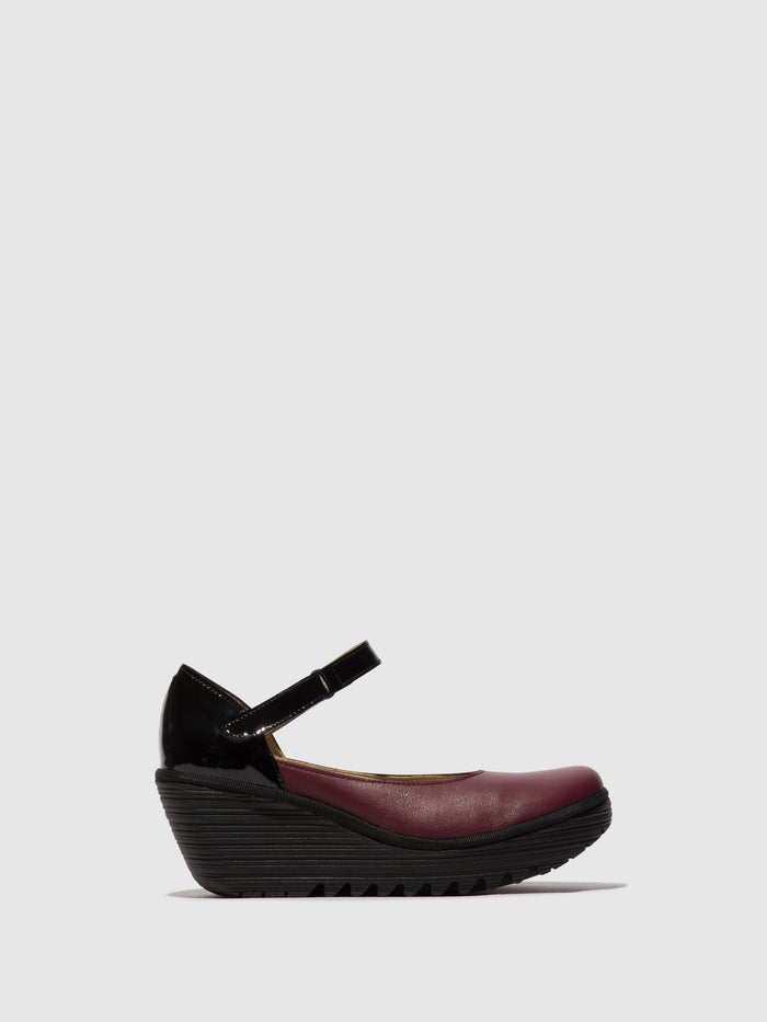 flowfold Mary Jane Shoes YAWO345FLY WINE/BLACK