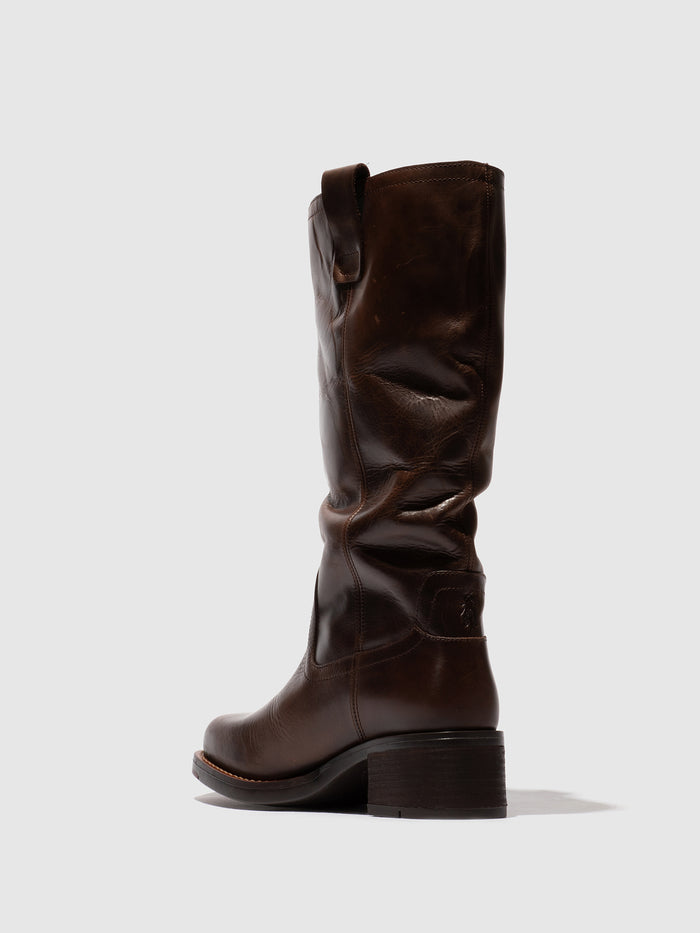 Flowfold Over The Knee Boots RINT346FLY DK. BROWN