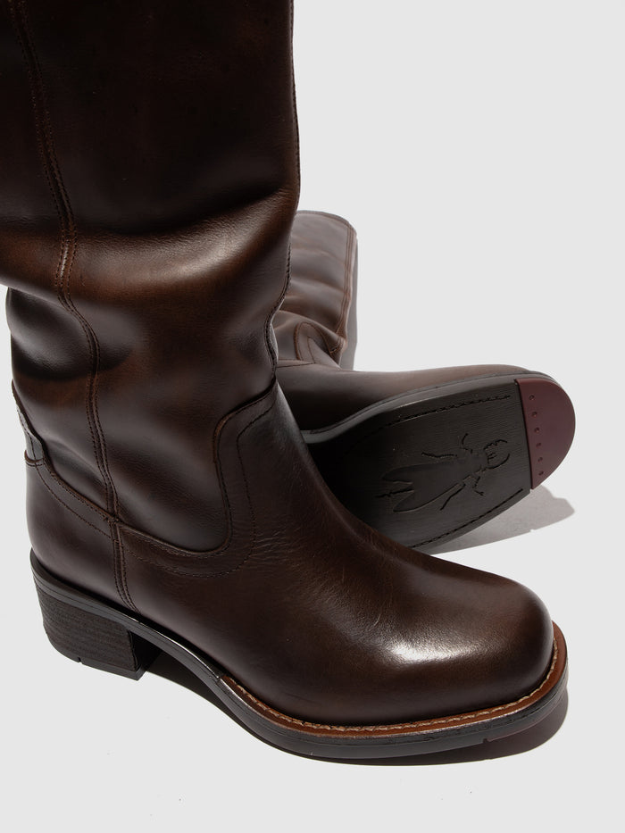 Flowfold Over The Knee Boots RINT346FLY DK. BROWN