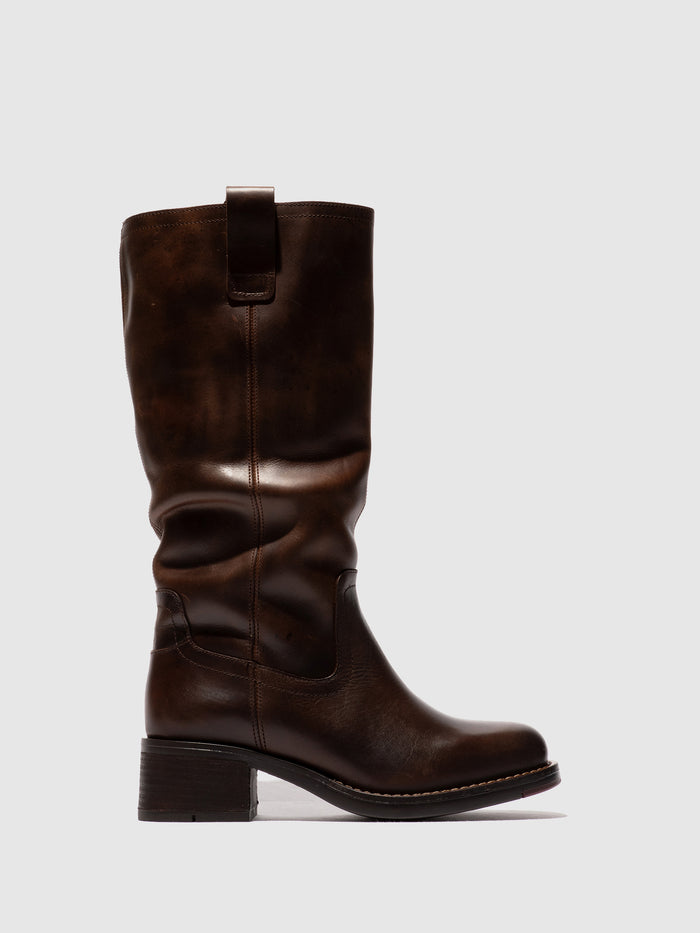 flowfold Over the Knee Boots RINT346FLY DK. BROWN