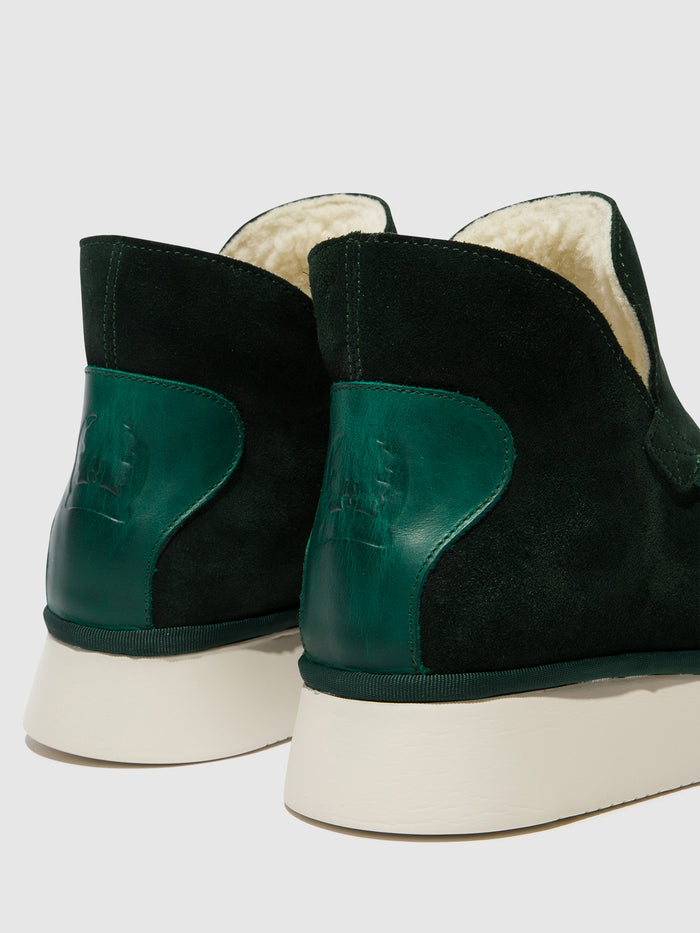 Flowfold Round Toe Ankle Boots COZE348FLY DK. GREEN