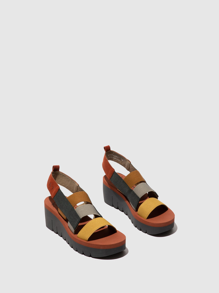 Flowfold Strappy Sandals YERE847FLY MULTI (BRICK)