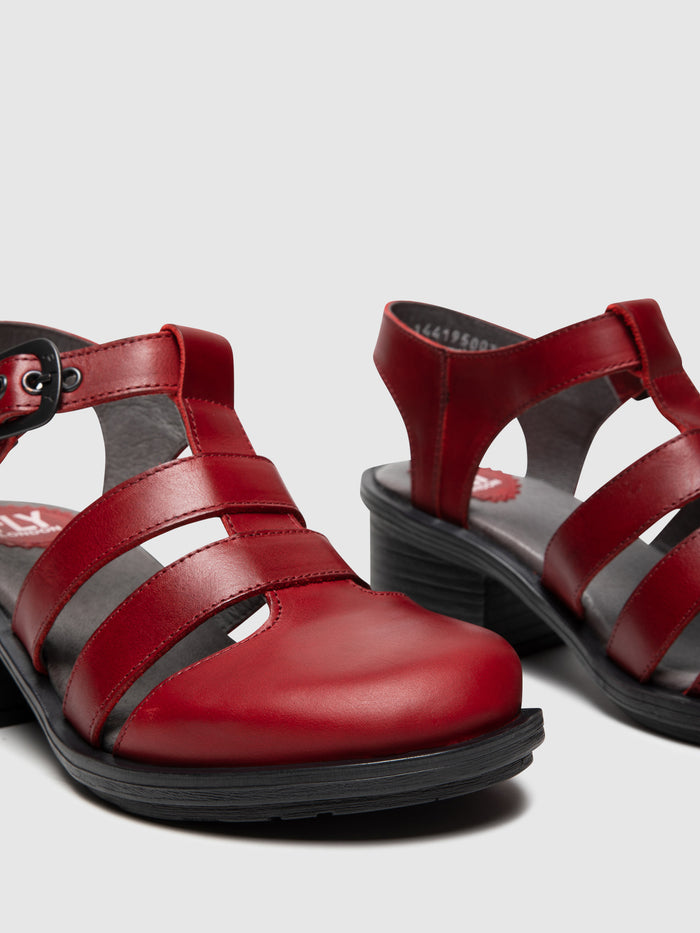 Flowfold T-Strap Sandals CAHY195FLY RED