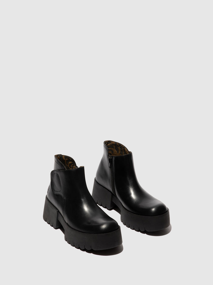 Flowfold Velcro Ankle Boots ENDO006FLY BLACK
