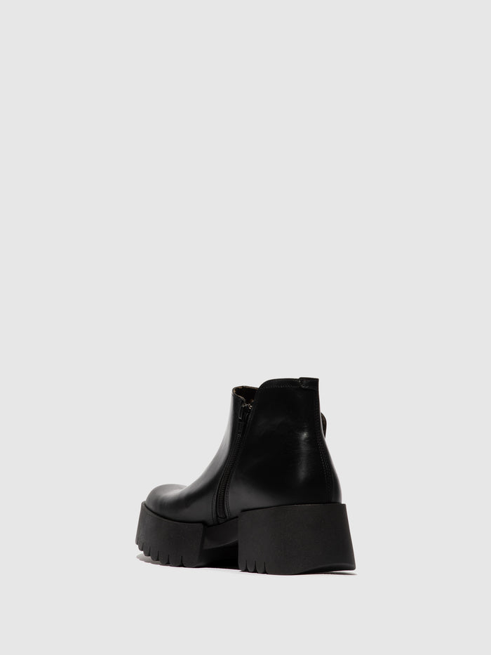 Flowfold Velcro Ankle Boots ENDO006FLY BLACK